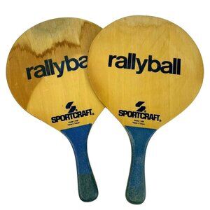 Vintage Rallyball Sportcraft Wooden Paddles Model 11030 Made in Taiwan